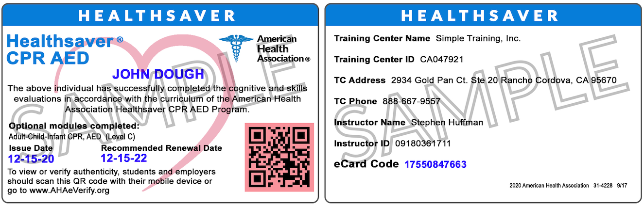 Sample Cards