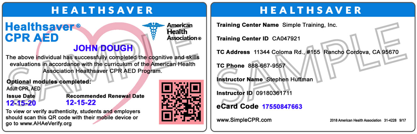 Sample Cards